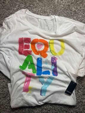 torrid White Multicolor 'EQUALLY' Graphic Tee